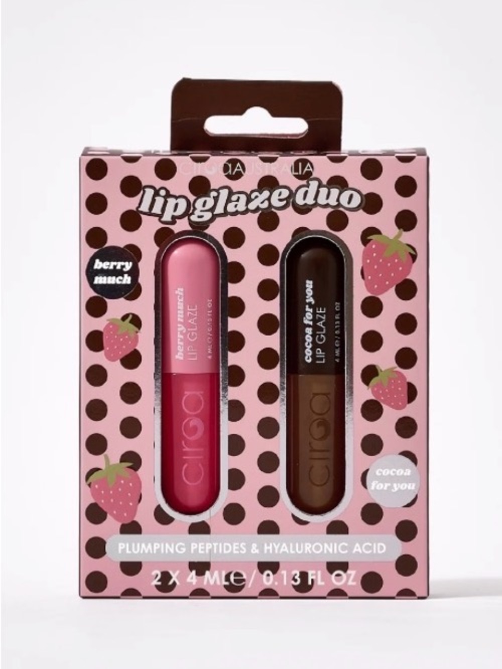 Ciroa Lip Glaze Duo in Pink & Brown